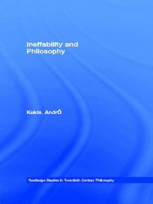 cover image of Ineffability and Philosophy